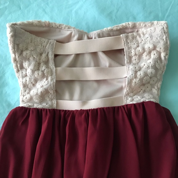 two-tone chiffon dress - Picture 4 of 5